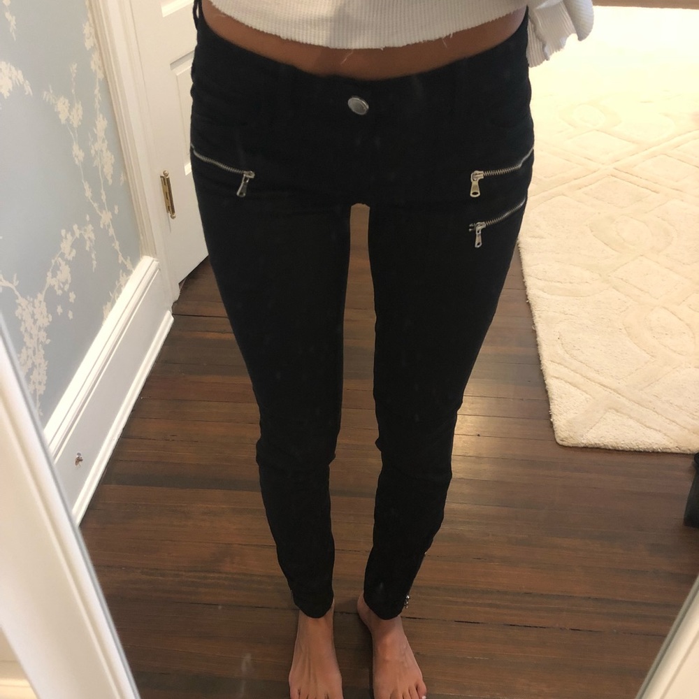 Blank NYC jeans black with zipper detail